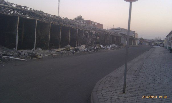 Рынок у ж/д вокзала после начала боевых действий. Фото: Соцсети