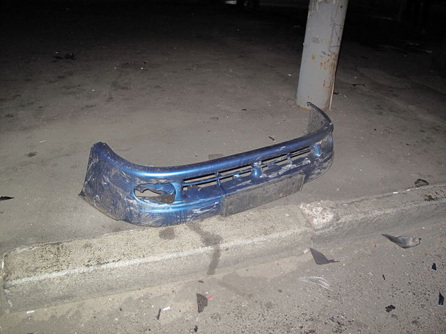 После ДТП. Милицейская машина превратилась в груду металла. Фото пресс-службы УГАИ Киева