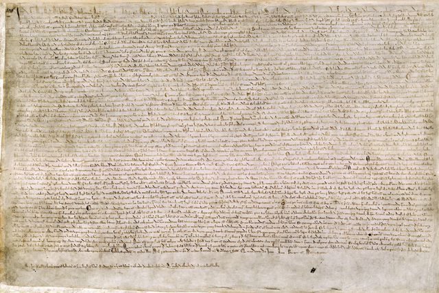 Оригинал Великой хартии вольностей хранится в Британской библиотеке