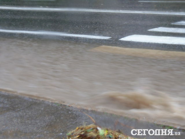 В Запорожье с самого утра идет сильный дождь. Фото: "Сегодня"