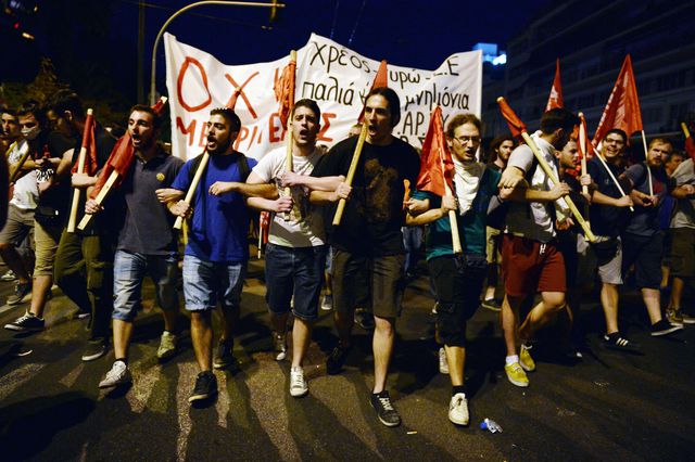 <p>Противники угоди з кредиторами влаштували безлади в Афінах, фото AFP</p>
