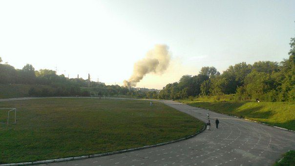 Пожар в Днепропетровске. Фото: Соцсети