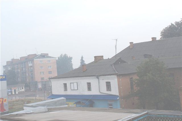 Бердичев затянуло дымом. Фото: berdichev.biz