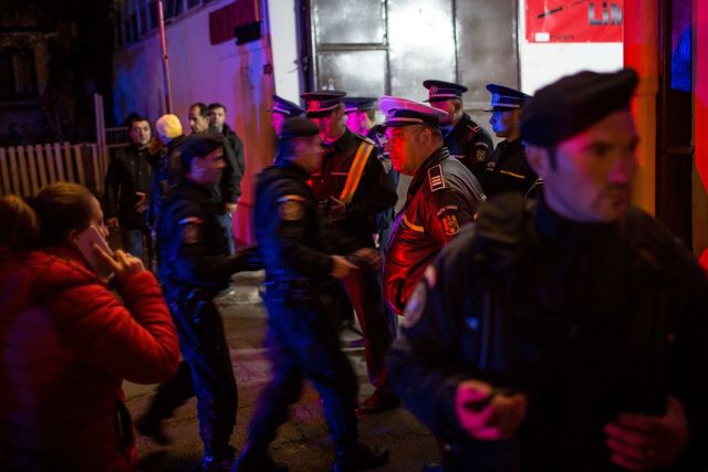 Взрыв в клубе Бухареста, фото AFP