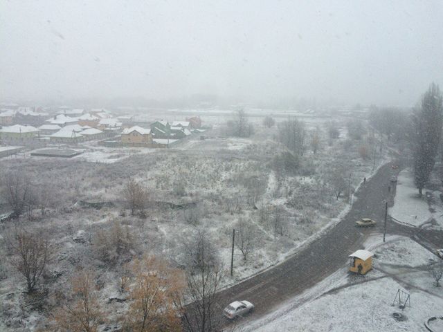 В Житомир пришла зима. Фото: соцсети