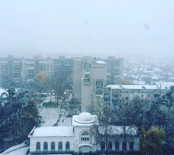 <p>У Житомир прийшла зима. Фото: соцмережі</p>