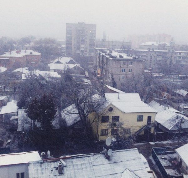 В Житомир пришла зима. Фото: соцсети