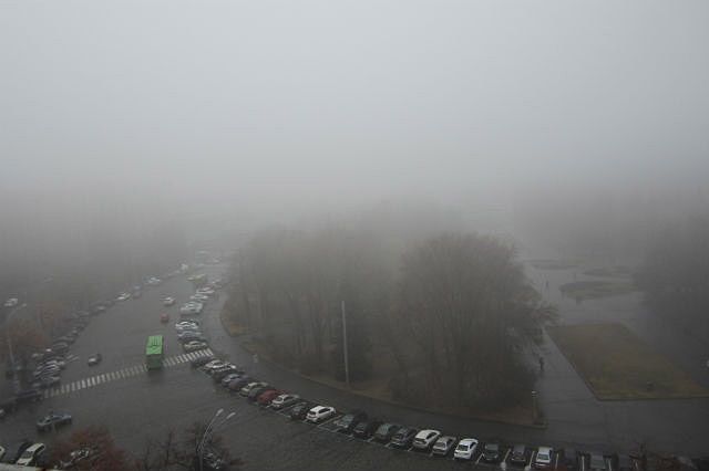 Туман в Харькове. Фото: slk.kh.ua
