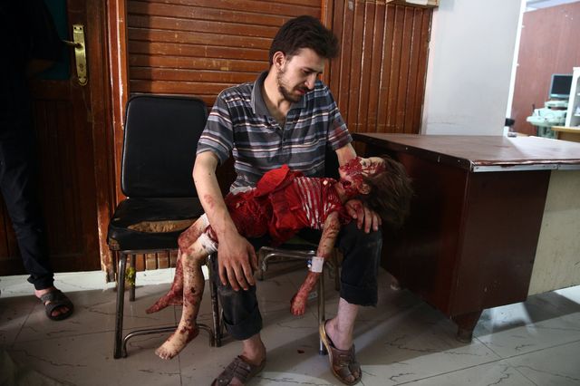 Сирия летом пережила мощный удар, в результате которого погибли мирные жители. Гражданская война в стране продолжается с 2011 года. Фото: AFP