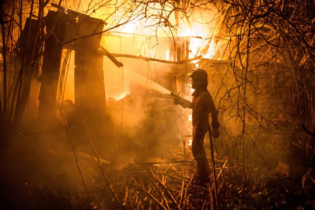 На севере Испании — в Астурии, Кантабрии и Стране Басков — бушевали более 150 пожаров. Власти считают, что во многих случаях причиной могли стать поджоги. На борьбу с огнем были отправлены 230 пожарных, а также сотрудники Гражданской Гвардии и Гражданской защиты. Фото: AFP