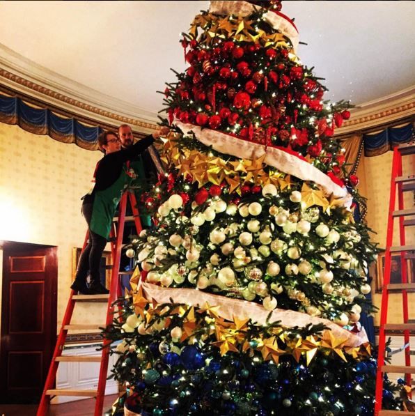 Новорічне оздоблення Білого дому. Фото: instagram/michelleobama