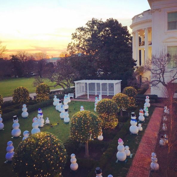 Новорічне оздоблення Білого дому. Фото: instagram/michelleobama