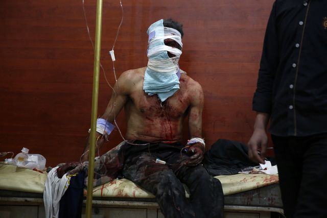 Ізраїльські ВПС завдали удару по одній з будівель в східному передмісті Дамаска – Джермані. У результаті бомбардування загинули кілька людей. Фото: AFP