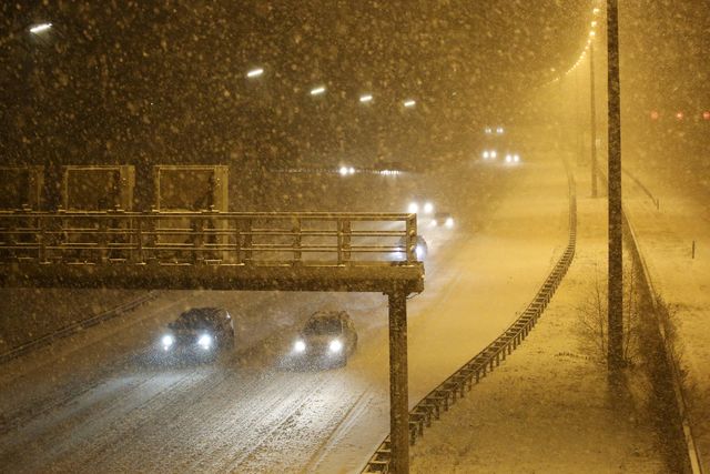 Север Германии в снегу. Фото: AFP