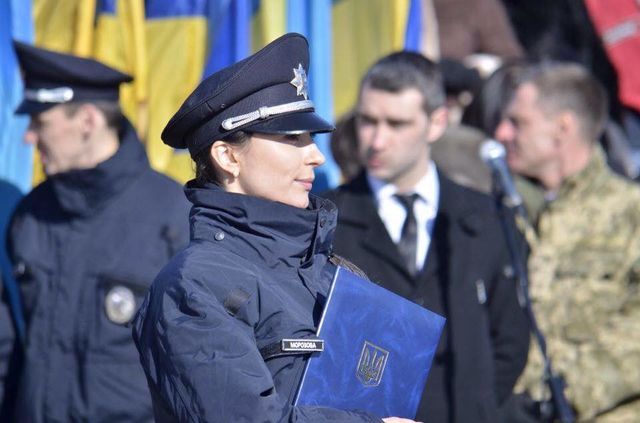 <p>У Херсоні презентували нову поліцію. Фото: А. Тимчінска</p>