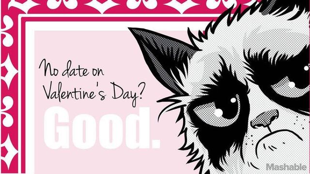 Ніяких побачень в День святого Валентина? Круто. Фото: facebook / TheOfficialGrumpyCat