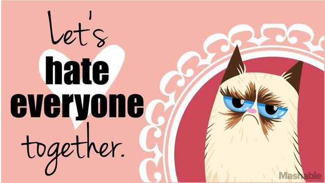 Давай ненавидеть всех вместе. Фото: facebook/TheOfficialGrumpyCat