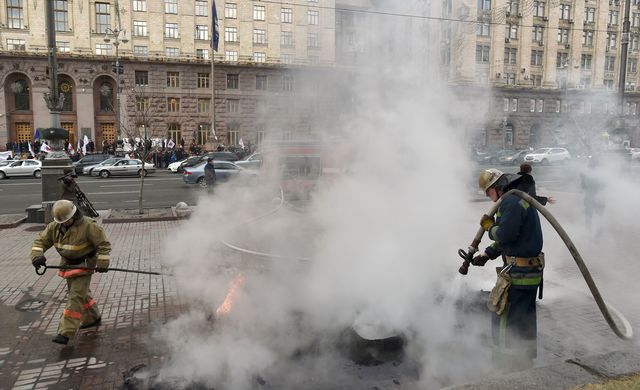 Протест киевских таксистов. Фото: "Сегодня", AFP