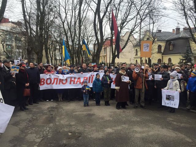 Митинг во Львове. Фото: соцсети.