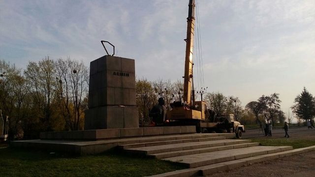 Ленина демонтировали. Фото: соцсети