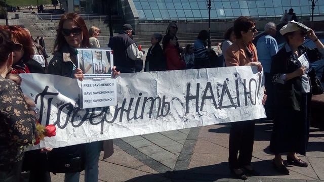 <p><span>Мітинг на підтримку Савченко. Фото: УНН</span></p>
