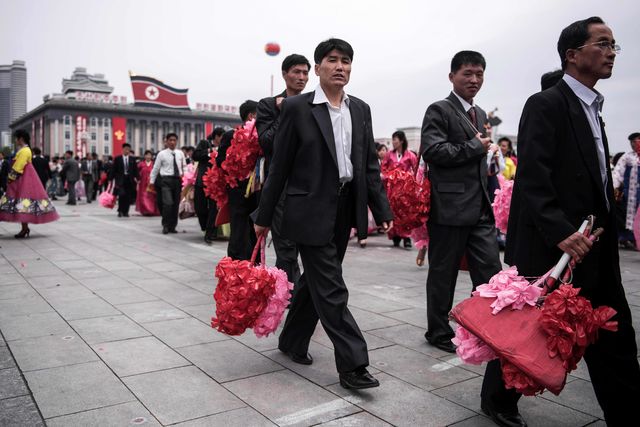 <p>У КНДР пройшли масштабні гуляння. Фото: AFP</p>