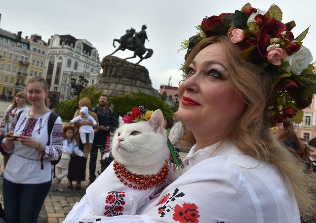 В українських містах відзначили День вишиванки. Фото: AFP