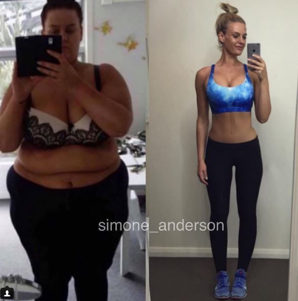 Девушка похудела на 100 кг. Фото: instagram.com/simone_anderson