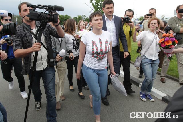 Надежда Савченко вернулась в Украину. Фото: "Сегодня" | Фото: Виталий Лазебник