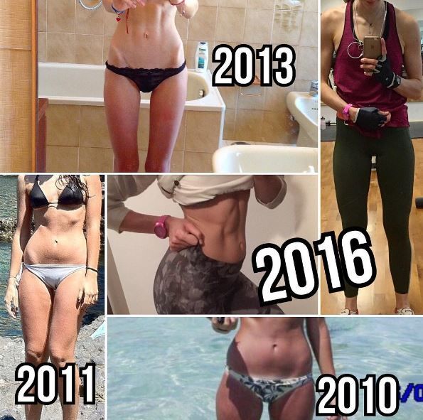Девушка набрала вес благодаря правильному питанию. Фото: instagram.com/building_muscles