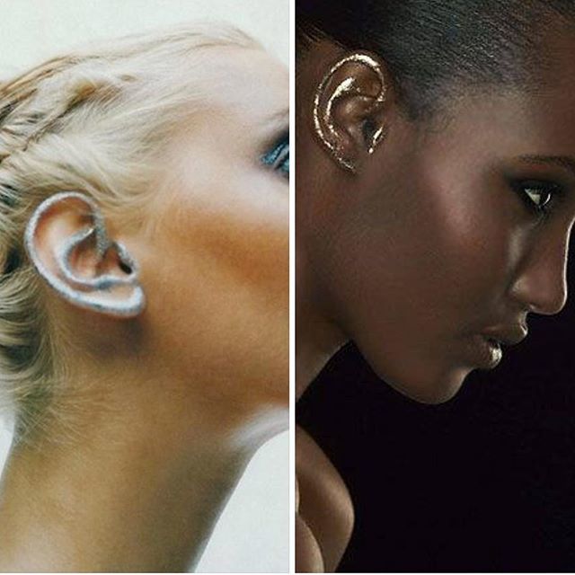 Новый бьюти-тренд, который покоряет соцсети, уже получил название ear makeup. Фото: Интернет