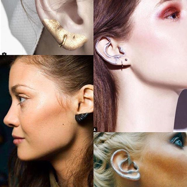 Новый бьюти-тренд, который покоряет соцсети, уже получил название ear makeup. Фото: Интернет