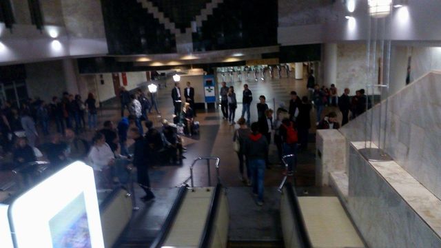 На станции метро готовятся к съемкам | Фото: Александр Марущак