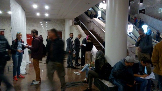 <p>На станції метро готуються до зйомок</p> | Фото: Олександр Марущак