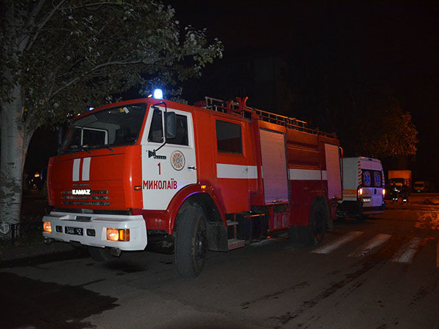 В Николаеве горело общежитие. Фото: ГСЧС