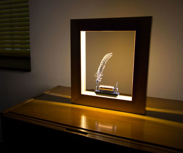 Американский инженер Джефф Либерман изобрёл подарочную рамку для фотографий со встроенным эффектом движения. Технология использует стробоскопический эффект и незаметную вибрацию для плавной анимации любого изображения, помещённого внутрь рамки.<br />
