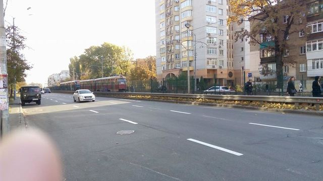 <p>У Києві другий ранок поспіль – "трамвайний затор"</p> | Фото: Олександр Марущак