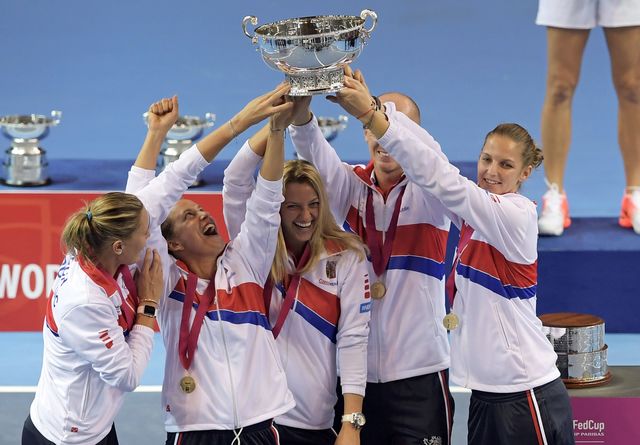 Сборная Чехии по теннису – победитель Кубка Федерации 2016. Фото AFP