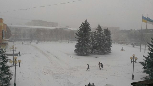 Зима в Ровно. Фото: ГСЧС, соцсети