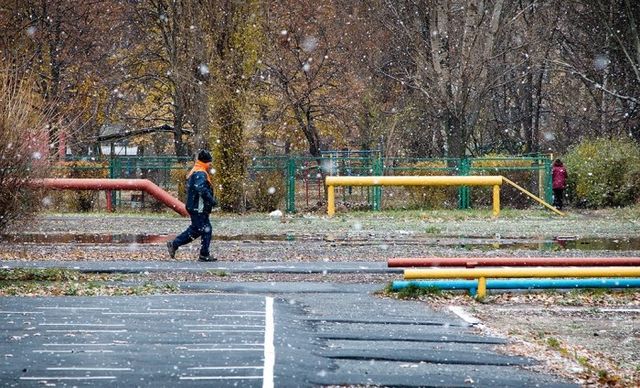 В Одессе выпал первый снег. Фото: 