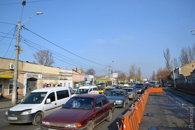 Транспортный коллапс в Одессе. Фото: 