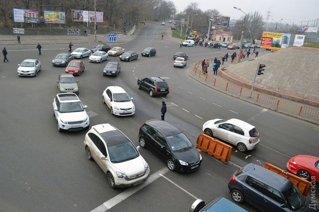 Транспортный коллапс в Одессе. Фото: 