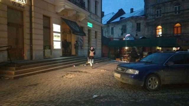 На месте происшествия. Фото: патрульная полиция Львова