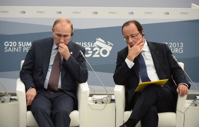 Володимир Путін і Олланд під час проведення G20. Вересень, 2013 рік. Фото: AFP