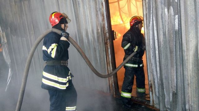 Пожар в Вишневом. Фото ГСЧС
