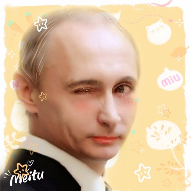 <p>Фото Трампа і Путіна, оброблені за допомогою Meitu. Фото користувачів Твіттер</p>