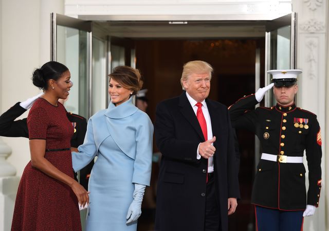 <p>Меланія Трамп у вбранні від Ralph Lauren. Фото: AFP</p>