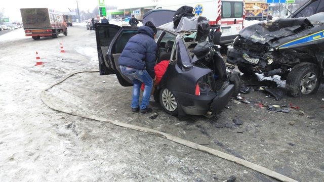 Разрушительное ДТП в Днепре. Фото: informator.dp.ua