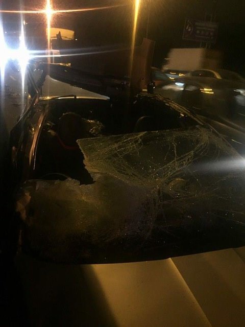 <p>ДТП на Столичному шосе: вантажівка "обезголовила" Skoda&nbsp;</p> | Фото: Влад Антонов