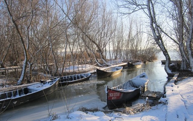 Вилково зимой. В холодное время года каналы городка замерзают, но ненадолго: местные жители самостоятельно расчищают путь на самых оживленных улицах-протоках. Фото: landeshe.livejournal.com, vilkovo.hol.es